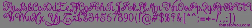 fuente ChalkHandLetteringShaded – Fuentes Moradas Sobre Fondo Gris
