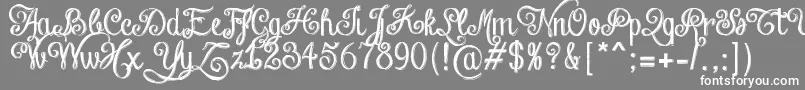 ChalkHandLetteringShaded Font – White Fonts on Gray Background