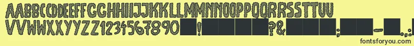 JmhEscamasBlack Font – Black Fonts on Yellow Background