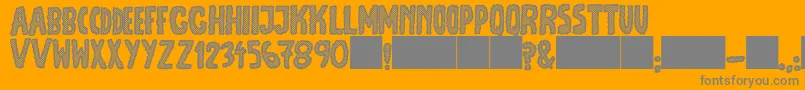 JmhEscamasBlack Font – Gray Fonts on Orange Background