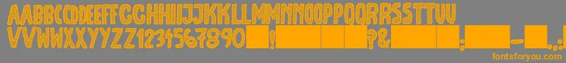 JmhEscamasBlack Font – Orange Fonts on Gray Background