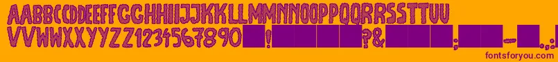 JmhEscamasBlack Font – Purple Fonts on Orange Background