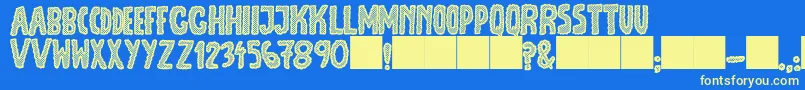 JmhEscamasBlack Font – Yellow Fonts on Blue Background