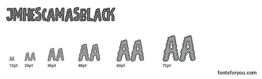Размеры шрифта JmhEscamasBlack