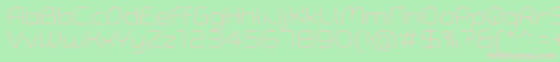 TypoAngularRoundedLightDemo Font – Pink Fonts on Green Background