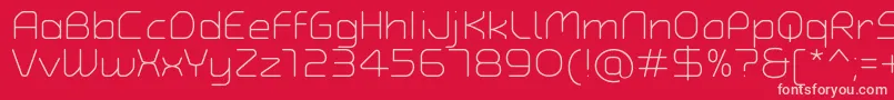 TypoAngularRoundedLightDemo Font – Pink Fonts on Red Background