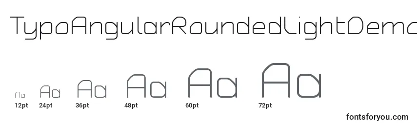 Größen der Schriftart TypoAngularRoundedLightDemo