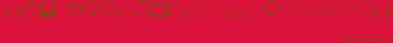 VintagePanels04-fontti – ruskeat fontit punaisella taustalla