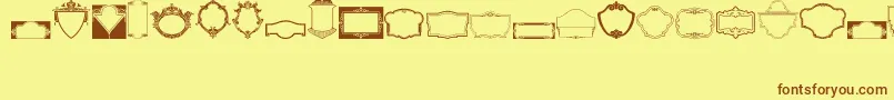 Czcionka VintagePanels04 – brązowe czcionki na żółtym tle