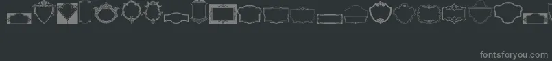 Czcionka VintagePanels04 – szare czcionki na czarnym tle