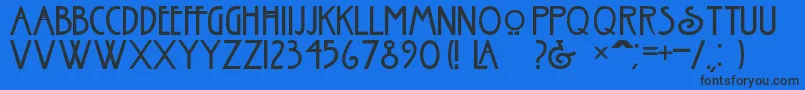 Esmount Font – Black Fonts on Blue Background