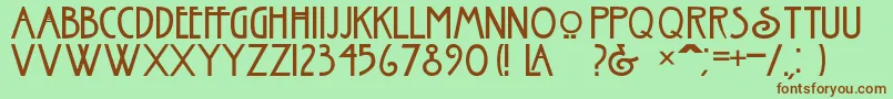 Esmount Font – Brown Fonts on Green Background