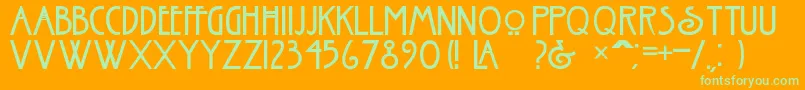 Шрифт Esmount – зелёные шрифты на оранжевом фоне