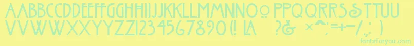 Lisätietoja Esmount-fontista Esmount-fontti – vihreät fontit keltaisella taustalla