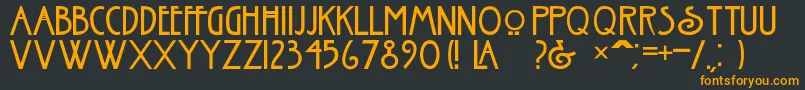 Шрифт Esmount – оранжевые шрифты на чёрном фоне