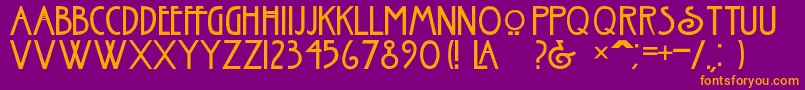 Esmount Font – Orange Fonts on Purple Background