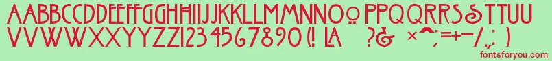 Esmount Font – Red Fonts on Green Background