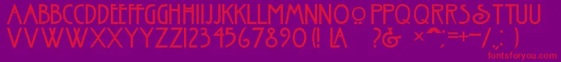 Esmount Font – Red Fonts on Purple Background