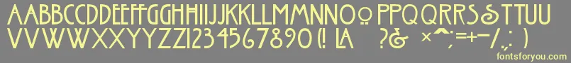 Esmount Font – Yellow Fonts on Gray Background