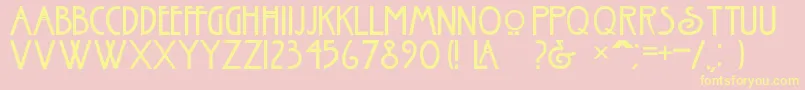 Esmount Font – Yellow Fonts on Pink Background