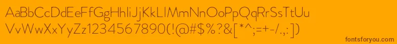 Подробнее о шрифте FebreroLight Шрифт FebreroLight – коричневые шрифты на оранжевом фоне