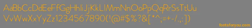 FebreroLight Font – Orange Fonts on Gray Background