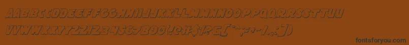 FlyingLeatherneckOutline Font – Black Fonts on Brown Background