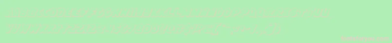 FlyingLeatherneckOutline Font – Pink Fonts on Green Background