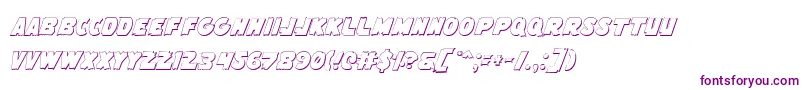 FlyingLeatherneckOutline Font – Purple Fonts on White Background