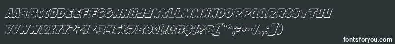 Шрифт FlyingLeatherneckOutline – белые шрифты