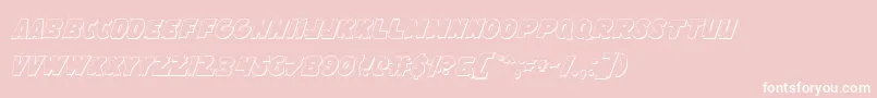 FlyingLeatherneckOutline Font – White Fonts on Pink Background