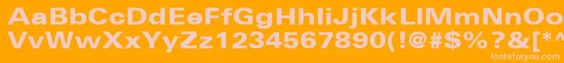 UniversLt73BlackExtended Font – Pink Fonts on Orange Background