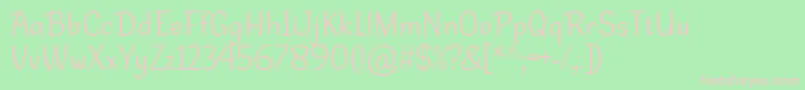 DehastaMomentosRegular Font – Pink Fonts on Green Background