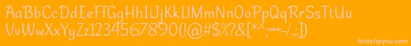 DehastaMomentosRegular Font – Pink Fonts on Orange Background