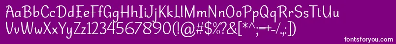 DehastaMomentosRegular Font – White Fonts on Purple Background