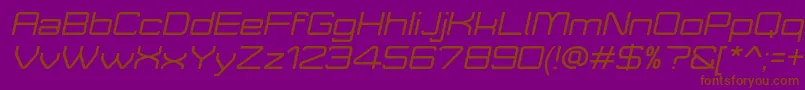 MoveXItalicDemo-Schriftart – Braune Schriften auf violettem Hintergrund