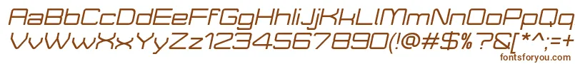 Шрифт MoveXItalicDemo – коричневые шрифты на белом фоне