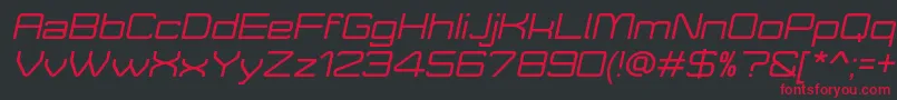 MoveXItalicDemo Font – Red Fonts on Black Background