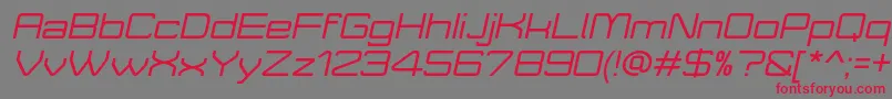 MoveXItalicDemo Font – Red Fonts on Gray Background