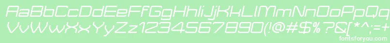 MoveXItalicDemo Font – White Fonts on Green Background