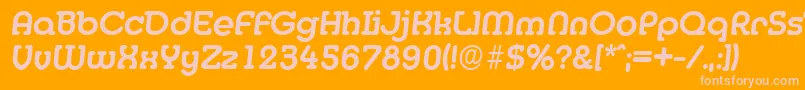 MexicoserialBolditalic Font – Pink Fonts on Orange Background