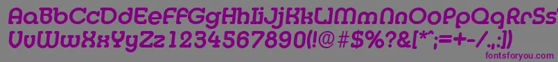 MexicoserialBolditalic Font – Purple Fonts on Gray Background
