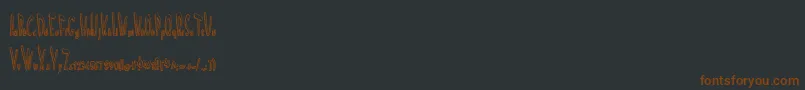 ScreamInPain-Schriftart – Braune Schriften auf schwarzem Hintergrund