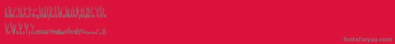 ScreamInPain Font – Gray Fonts on Red Background