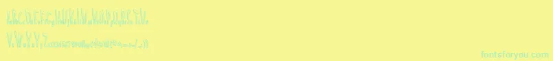 ScreamInPain Font – Green Fonts on Yellow Background