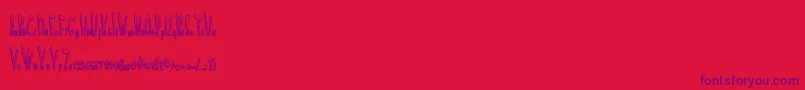 ScreamInPain Font – Purple Fonts on Red Background