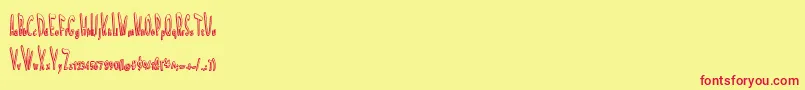 ScreamInPain Font – Red Fonts on Yellow Background