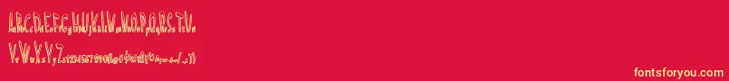 ScreamInPain Font – Yellow Fonts on Red Background