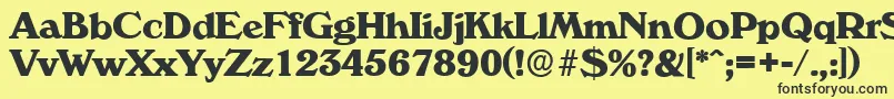 VeronaserialXboldRegular Font – Black Fonts on Yellow Background