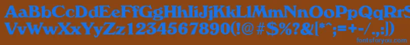 Подробнее о шрифте VeronaserialXboldRegular Шрифт VeronaserialXboldRegular – синие шрифты на коричневом фоне